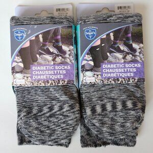 Dr. Segal's Diabetic Socks Marble Grey (Space Dyed) Unisex S/M BNIP x 2 Pairs